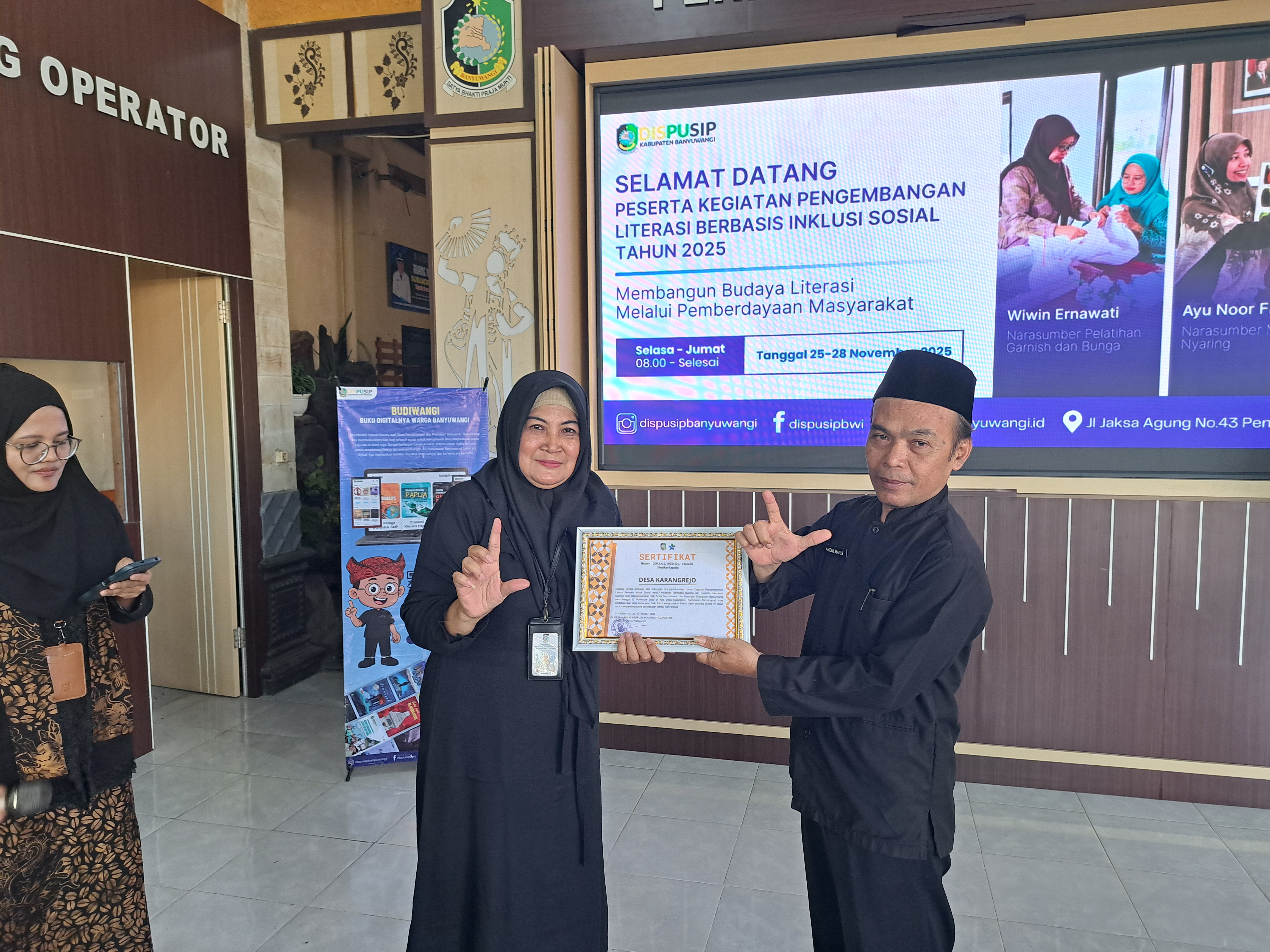 Kegiatan Pengembangan Literasi Berbasis Inklusi Sosial Bersama Dispusip Banyuwangi di Desa Karangrejo